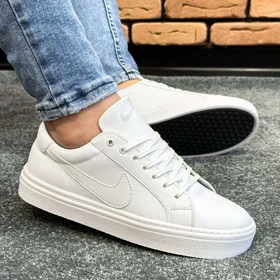 کفش کتانی اسپرت مردانه رنگ سفید مدل نایک NIKE AIR FORCE
