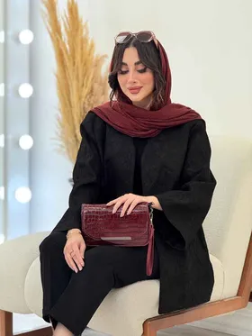 مانتو ژاکارد طرح دار نارگل