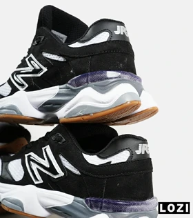 کفش کتانی مردانه و زنانه مشکی سفید طوسی NEW BALANCE 9060