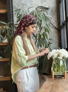 شومیز لینن تابستانی خنک زنانه مدل آلما کد 070