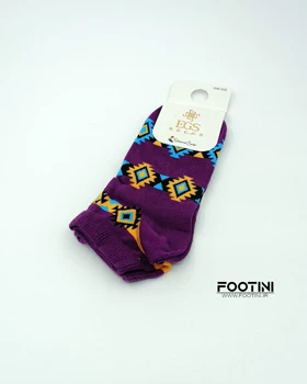 جوراب مچی وارداتی EGS طرح دار PA08s (بنفش)