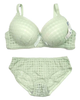 ست شورت و سوتین چهار خونه درشت بدون فنر زنانه