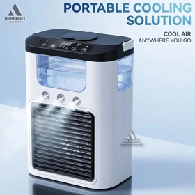 پنکه مه پاش رو میزی Air Cooler Fan K918 (مشکی)