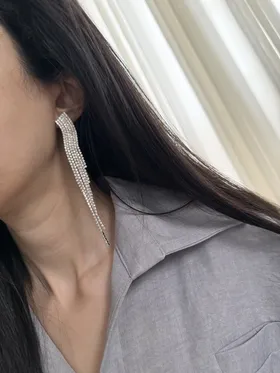 گوشواره مجلسی فول نگین