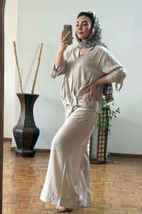 شومیز شلوار ضربدری