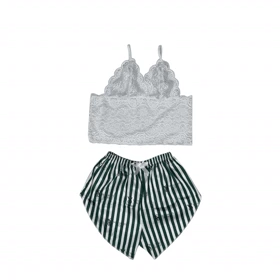 ست نیمتنه گیپور و شلوارک طرح ویکتوریا سکرت 130