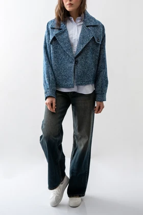 کت یقه برگردان گتردار زنانه