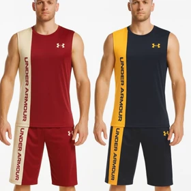 ست حلقه شلوارک مردانه آند آرمور رنگ زرشکی