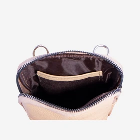 کیف دوشی چرم زنانه کرم