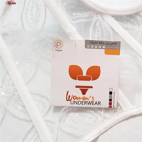 سوتین فنردار مدل پولکی بلند رنگ سفید ماییلدا کد 5303-007