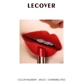رژ لب جامد مرطوب‌کننده لیکاور Lecover Moisturizing Lipstick (N222 CHARMIVG RED)