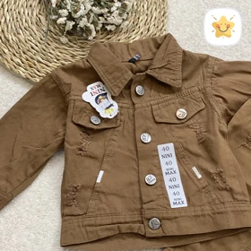 ست 2 تکه کت و شلوار نوزادی کتان اسپرت (دختر و پسر) نوزادی تا 1 سال