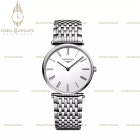 ساعت مچی لونژین بند سیلور صفحه سفید Longines