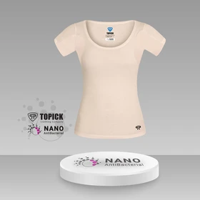 تاپیک تیشرت آستین کوتاه tshirt-nano-beige