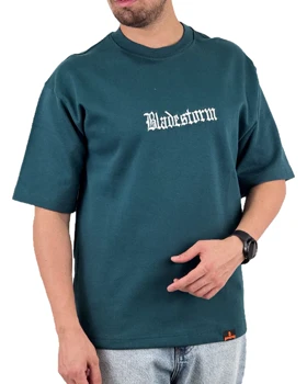 تیشرت مردانه اسپرت مدل لش استورم چاپ مشکی رنگ سبز کد 999121