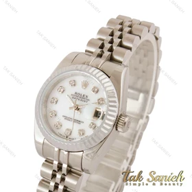 ساعت رولکس زنانه دیت جاست نقره ای اسمال Rolex-4415-L