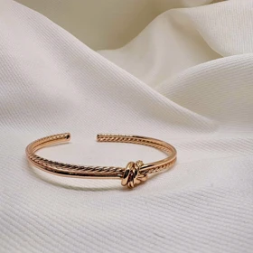 بنگل ژوپینگ مدل «گره عشق» (Love Knot) | بافت طنابی و فری‌سایز