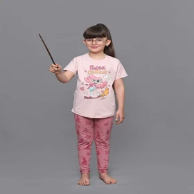 تیشرت شلوار دخترانه جانا طرح قلب