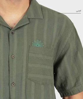 پیراهن لش یقه انگلیسی مردانه جیب‌دار 0896