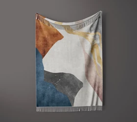شال مبل ریش دار sofa shawl 366