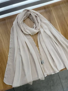 3105-شال حریر مرواریدی