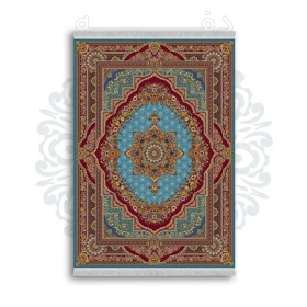 *جدید* فرشینه از جنس پارچه شانل مخمل ترک طرح فانتزی برند دفه کد 1260