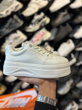 کفش ونس لژدار سفید جلو نگینی