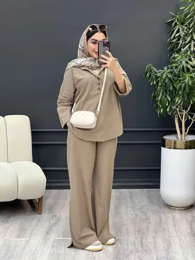 ست مانتو و شلوار سه دکمه آلیس