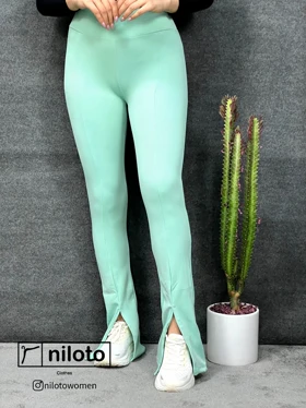 لگ کبریتی جلو چاک‌دار سبز پاستیلی(01522)