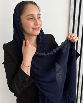 شال پلیسه برشکا حاشیه بابونه وارداتی 4175
