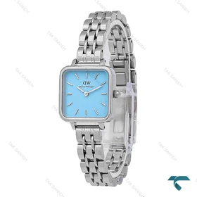 ساعت DW زنانه مربعی استیل صفحه آبی DW-7123-L