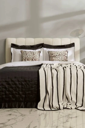 سرویس روتختی دو نفره Karaca Home مدل Feline Winter Set پلیاستر - مشکی