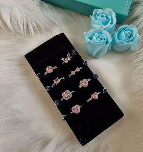 انگشتر نگین صورتی A33