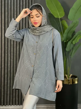 مانتو نگینی تابان کد 1631