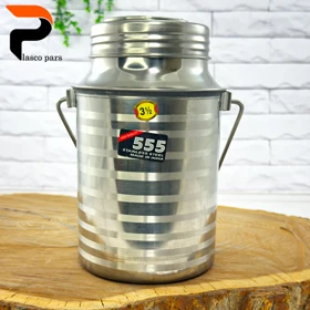 ظرف شیر و روغن استیل 3.5 لیتری