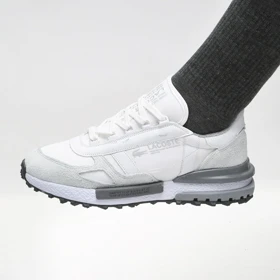 کفش و کتانی مردانه چرم طبیعی مدل لاگوست LACOSTE رنگ سفید کد 43331