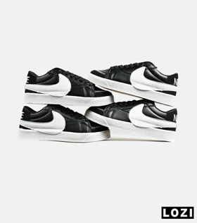 کفش نایک مردانه و زنانه مشکی سفید Nike Blazer Low 77 Jumbo
