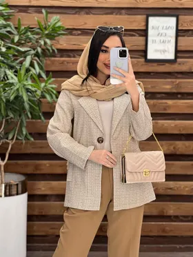 مانتو طرحدار یقه انگلیسی