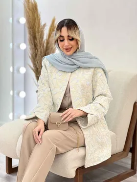 مانتو ژاکارد مغزی دوزی