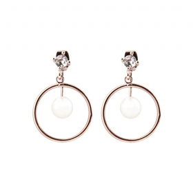 گوشواره زنانه مرواریدی مدل درخشش آرام