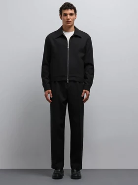 جکت پاییزه زیپ‌دار / رنگ مشکی / برند Antioch ترکیه