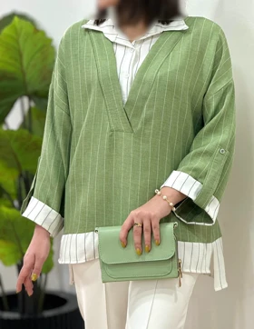 تونیک مانتویی یقه دار دیپلمات نیاز