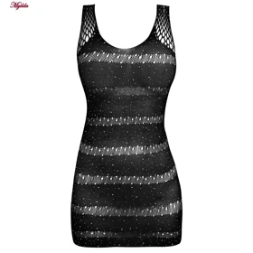 سرهمی فانتزی مشکی مدل نگین‌دار کد 4860-7099