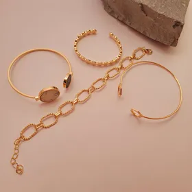 پک دستبند استیل طرح بنگل مصری