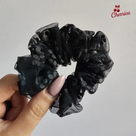 کش اسکرانچی توری بابونه مشکی کد 98
