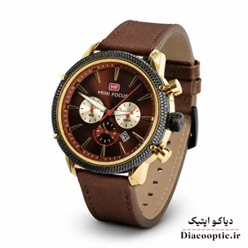 ساعت مچی مردانه اورجینال موتور ژاپن برند مینی فوکوس سه موتور مدل Mf0046G.05 بند چرم