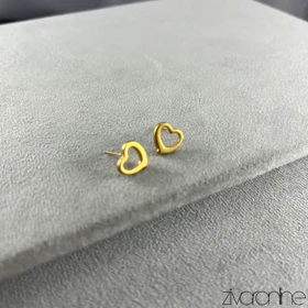 گوشواره زنانه مدل قلب تو خالی 20444