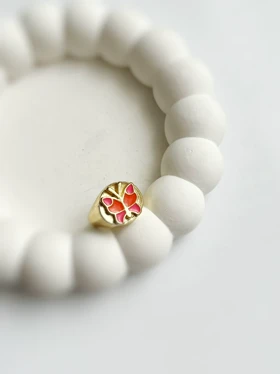 انگشتر دخترانه پروانه نارنجی