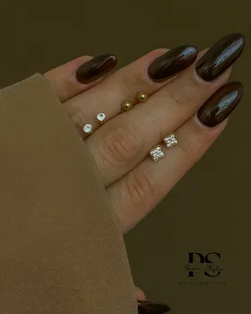 پک گوشواره میخ نقره