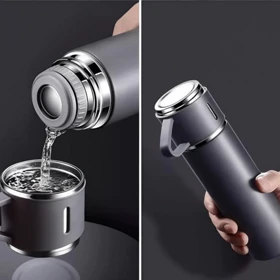 ست فلاسک وکیوم استیل سه کاپ 500 میلی‌لیتر